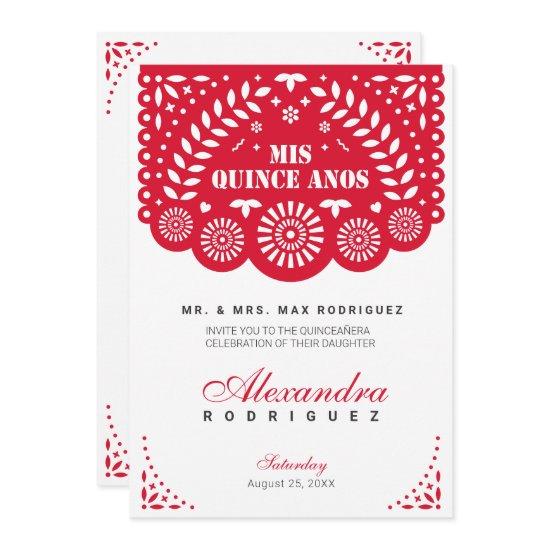 Red Papel Picado Mis Quince Años