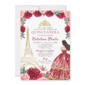 Red Pink Gold Tiara Paris Quinceañera