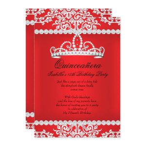 Red Quinceanera 15th Birthday Party Tiara