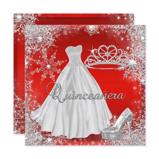Red Quinceanera 15th Elite Elegant Birthday Party