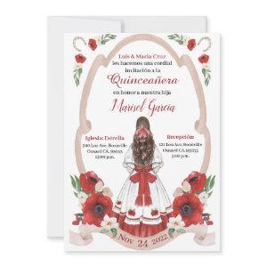 Red  Quinceanera Charra, Rancho Charro Western