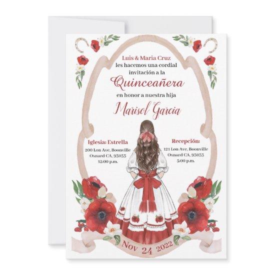 Red  Quinceanera Charra, Rancho Charro Western