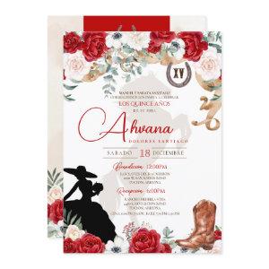 Red Quinceanera Roses Anemone Fancy Charra/Cowgirl