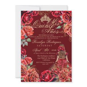 Red Quinceanera - Roses Elegant Chic Birthday