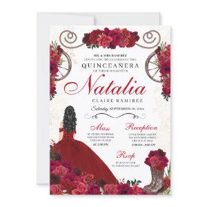 Red Ranchero Princess Quinceanera