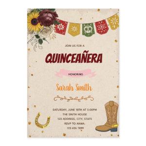 Red rose and sunflower mis quince theme