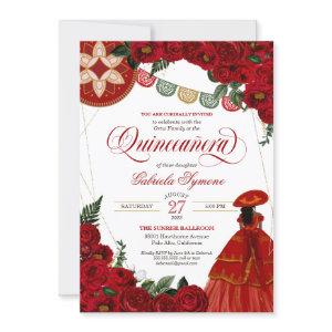 Red Rose Elegant Charra/Mariachi Dress Quinceañera