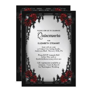 Red Rose Gothic quinceanera Iron Gate