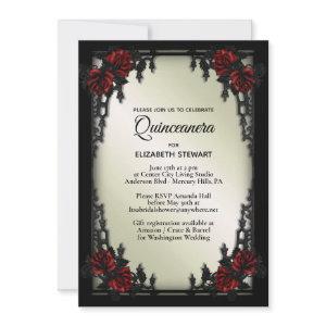 Red Rose Gothic Quinceañera Iron Gate Olive