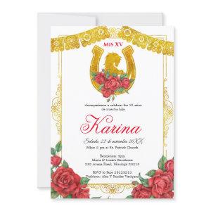 Red Rose Mexican Charra 15 Quinceanera