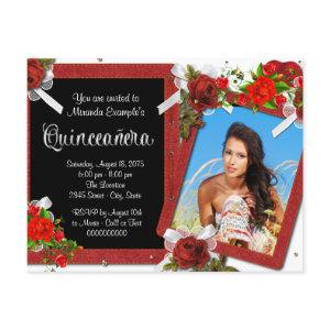 Red Rose Photo Quinceanera