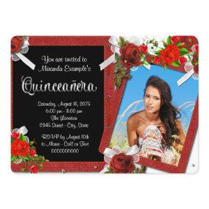 Red Rose Photo Quinceanera