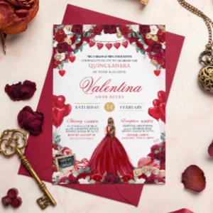 Red Rose Sweet 15 Valentine's Quinceanera