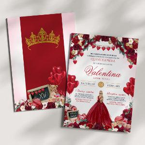 Red Rose Sweet 15 Valentines Quinceanera