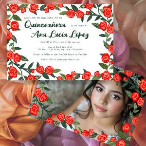 Red Roses CUSTOM Photo Quinceañera