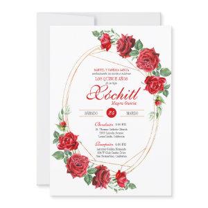 Red Roses Elegant Luxury Quinceanera