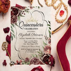 Red Roses Frame Quinceañera