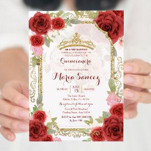 Red Roses Mexican Girl Mis Quince