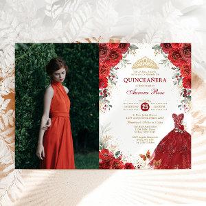 Red Roses Quinceañera Mis Quince Anos Photo