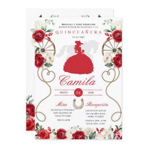 Red Roses Western Mariachi Charro Quinceañera