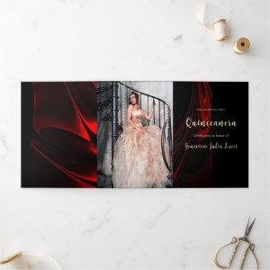 Red Satin Quinceanera Party