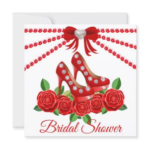 Red Shoes, Jewels And Roses Bridal Shower