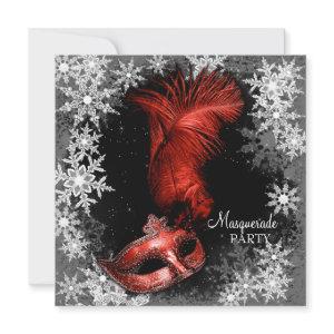 Red Snowflake Masquerade Party