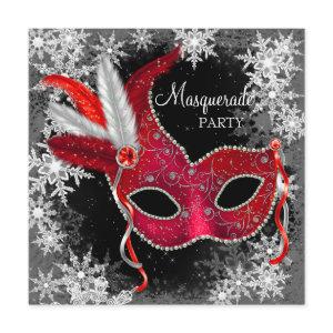 Red Snowflake Masquerade Party