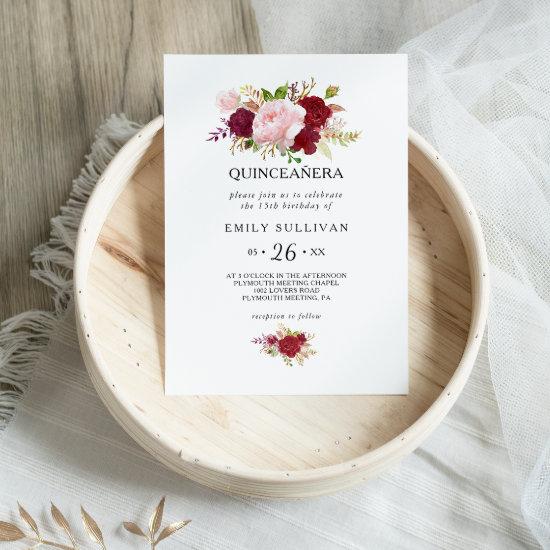 Red Tropical Quinceañera Birthday Party