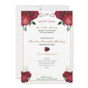 Red, White and Gold Quinceañera