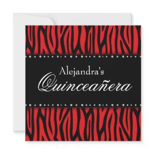 Red Zebra Diamonds Quinceanera