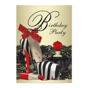 Red Zebra High Heel Shoes Red Zebra Party