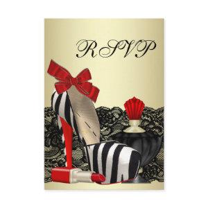 Red Zebra High Heel Shoes Red Zebra Party RSVP
