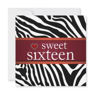 Red Zebra Sweet Sixteen Birthday Party