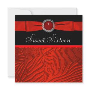 Red Zebra Sweet Sixteen Birthday Party