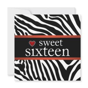 Red Zebra Sweet Sixteen Birthday Party