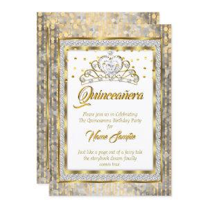 Regal Princess Quinceanera Gold White Silver