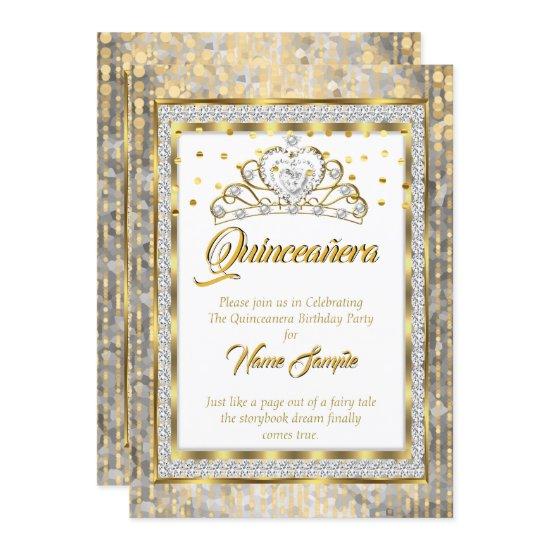 Regal Princess Quinceanera Gold White Silver