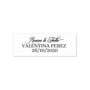 Reserva la Fecha Save the Date in Spanish Self-inking Stamp
