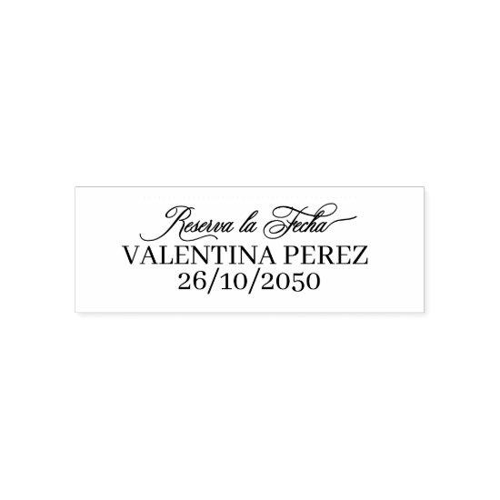 Reserva la Fecha Save the Date in Spanish Self-inking Stamp