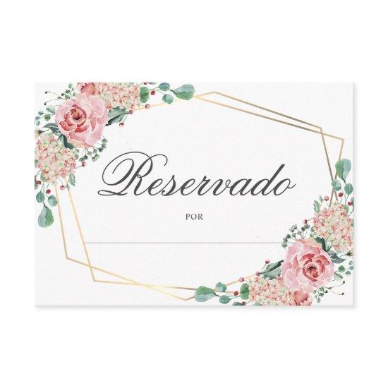 RESERVADO Mesa - Pink Spanish Quinceañera Quince Enclosure Card
