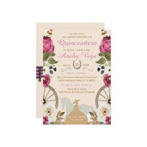 Reservation Quinceanera Pink Charra, Purple Save The Date
