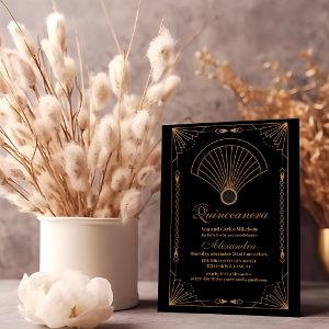 Retro Art Deco Dark Quinceanera