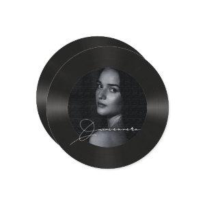 Retro vinyl record photo Quinceanera