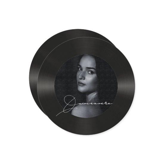 Retro vinyl record photo Quinceanera