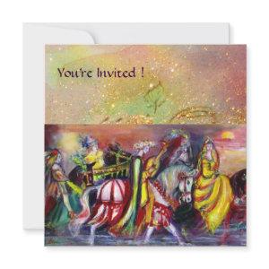 RIDERS IN THE NIGHT,yellow red brown green sparkle
