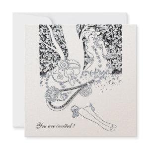 ROMANCE,ROMANTIC LOVERS BLACK WHITE WEDDING PARTY