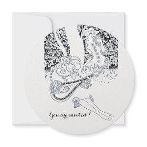 ROMANCE,ROMANTIC LOVERS BLACK WHITE WEDDING PARTY