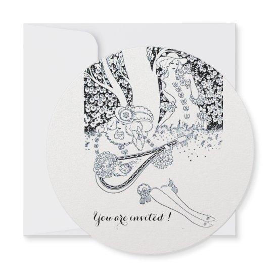 ROMANCE,ROMANTIC LOVERS BLACK WHITE WEDDING PARTY
