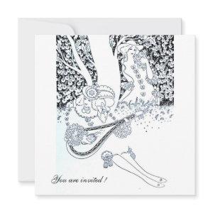 ROMANCE,ROMANTIC LOVERS BLACK WHITE WEDDING PARTY